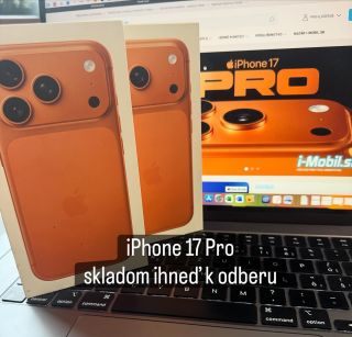 U nás v eshope alebo v predajni i-Mobil.sk nájdeš tento 17 Pro 256GB Cosmic Orange SKLADOM za super cenu + ochranné sklo k...