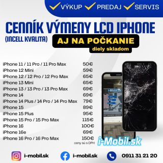 📱 Potrebuješ na svojom iPhone vymeniť displej ? 📍 u nás nájdeš SUPER ceny a všetky diely SKLADOM 📱 do hodinky odchádzaš s...